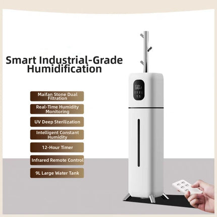 Humidificador de capacidad ultragrande de 9L, humedad constante inteligente + esterilización UV, Control WIFI, dormitorio, sala de estar y oficina