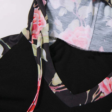 Sudaderas con capucha de maternidad para mujer, sudaderas con capucha de manga larga con cuello en V y estampado a rayas, Top para mamá embarazada, ropa de otoño e invierno para lactancia