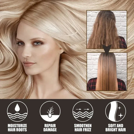 Mascarilla hidratante para el cabello Manuka Royal Jelly, tratamiento hidratante de acondicionamiento profundo de miel para el cuidado del tinte de frotar seco y dañado, 500ml