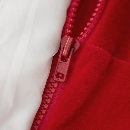 Disfraz de Papá Noel para mujer, disfraz de Navidad de señora Santa Claus, vestido de terciopelo esponjoso con capucha y cinturón