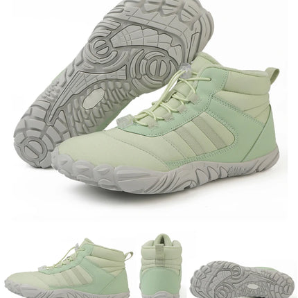 Zapatos impermeables de invierno para hombre y mujer, botas de nieve de algodón, cálidas, forradas de piel, Unisex, para caminar, senderismo y al aire libre