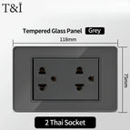 2 Thai Socket / Glass Grey