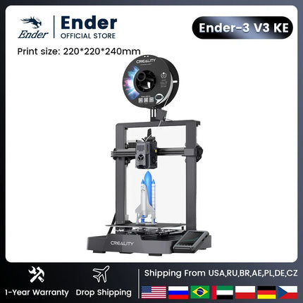 Creality 3D Ender-3 V3SE – Impresora 3D FDM de Alta Velocidad, Versión Mejorada