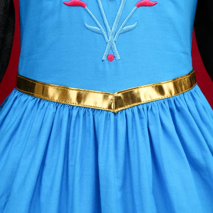 Disney niñas Reina de la nieve Elsa coronación vestido de princesa elegante ropa de fiesta niños carnaval Frozen Girl Cosplay princesa tela
