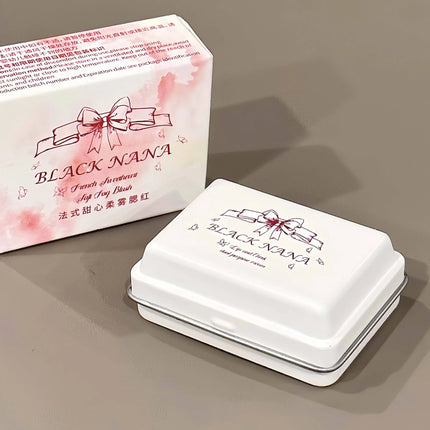 Rubor de niebla suave con forma de corazón francés, baja saturación, puro deseo, maquillaje coreano, maquillaje, rouge, maquillaje