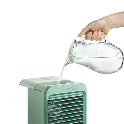 Mini Ventilador Enfriador Portátil | Aire Acondicionado USB Recargable | Enfriador de Escritorio para Hogar u Oficina