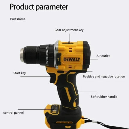 DEWALT 805 – Taladro Inalámbrico sin Escobillas 20V | Herramienta Eléctrica Compacta de Alta Precisión