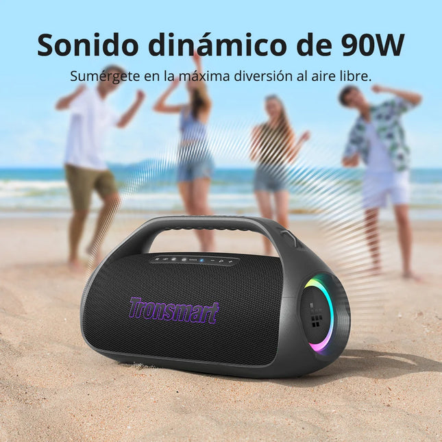 Tronsmart Bang 2 Bocina Bluetooth de 90 W con claridad de 2,1 canales, 26 horas de reproducción, audio claro de 105 dB, altavoces Snyc 100