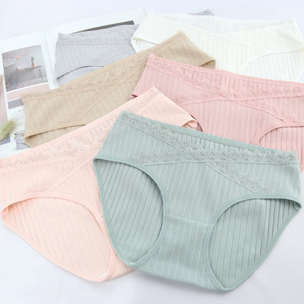 Bragas de maternidad de cintura baja, bragas de maternidad transpirables de algodón puro, bragas de maternidad cómodas sin costuras para mujer
