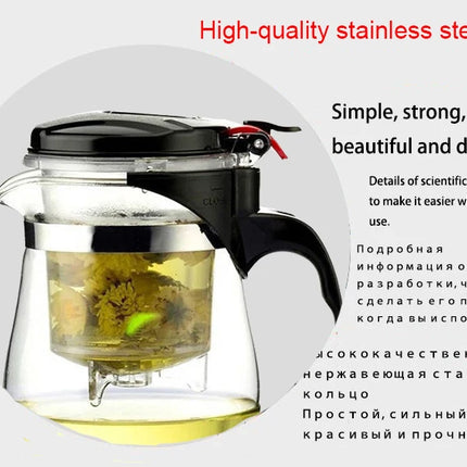 Tetera de cristal resistente al calor de alta calidad, juego de té chino kung fu, tetera Puer, tetera de café, tetera de cristal, práctica tetera de oficina