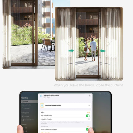 Zemismart-Motor de cortina inteligente Matter Over Thread, aplicación de Google Home, Control automático de sistema de cortina