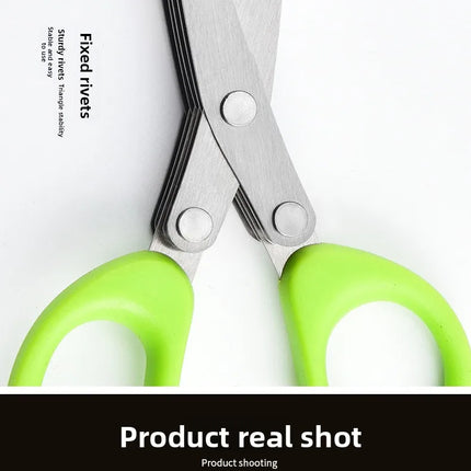 New kitchen cutting stainless steel multi-layer scallion scissors with three to five layers of creative home vegetable scissors
