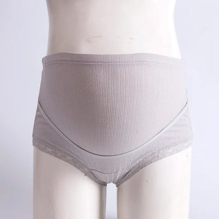 Ropa interior cómoda sin huellas para mujeres embarazadas, algodón puro, cintura alta y soporte ajustable para el vientre durante el embarazo
