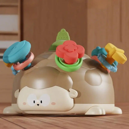 Juguete mordedor para bebés, juguete de dentición calmante en forma de oveja, actividad educativa, sonajero de agarre fácil para niños y niñas, viajes de aprendizaje