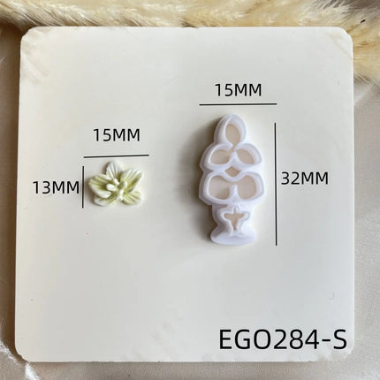 Cortador de arcilla polimérica, Mini molde de corte de orquídeas Phalaenopsis, herramienta de fabricación de pendientes de joyería de arcilla DIY de diseñador para arte cerámico