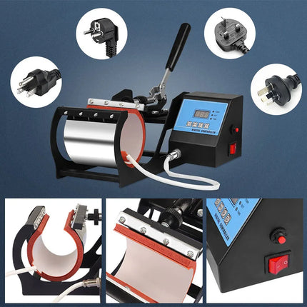 Prensa de calor para tazas XLJ, máquina de sublimación de vasos de 11oz, 110V/220V, impresión de tazas DIY para tazas recubiertas en blanco