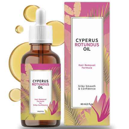 Aceite depilatorio hidratante Cyperus Rotundus: removedor de vello corporal, inhibidor de crecimiento, reduce el cabello encarnado para axila, pierna y brazo