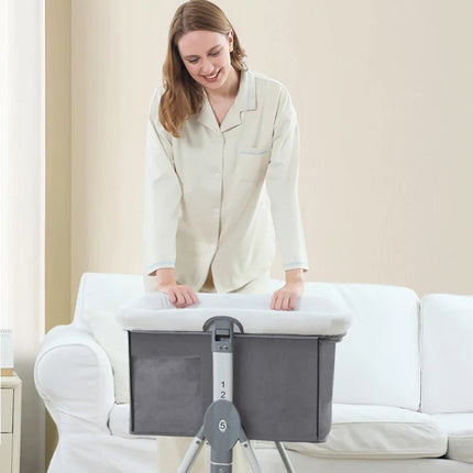 Cama de empalme grande para recién nacido, mecedora de bebé bb, cuna para niños, multifuncional, móvil y plegable