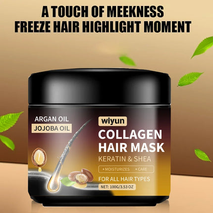 Mascarilla hidratante para el cabello con queratina, acondicionador suave y liso, Frizz, cuidado del cabello dañado, reparación del cabello dañado, restauración de brillo