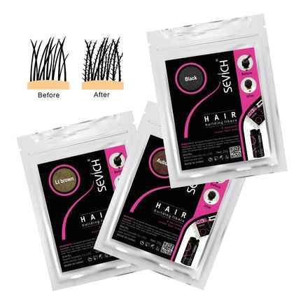 SEVICH fibra de cabello 100g queratina fibra de cabello en polvo espesante fibra de construcción de cabello Spray polvo de crecimiento instantáneo pérdida de cabello ocultar