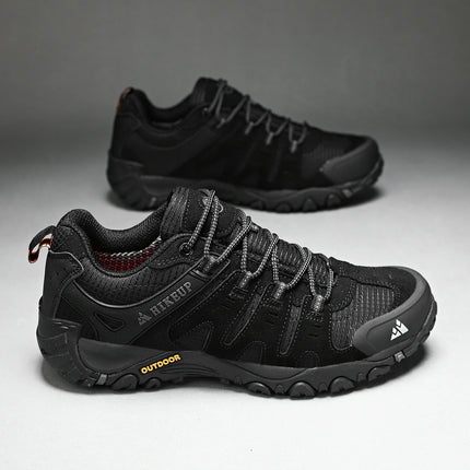 Zapatos de senderismo HIKEUP para hombre, zapatos de exterior de piel de ante, zapatillas tácticas resistentes al desgaste para senderismo, caminar y cazar