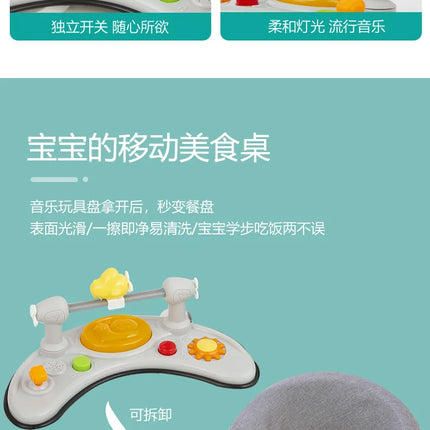 Andador para bebé, anti-piernas, multifuncional, anticaída, antivuelco, para niña, niño, caminar, puede sentarse en el carrito en forma de U