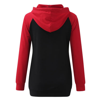 Sudadera con capucha de maternidad para mujer, sudaderas con capucha de manga larga para amamantar, Top de embarazo, ropa con bolsillo de canguro