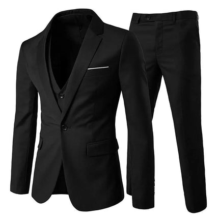 Trajes elegantes para hombre para boda, 3 piezas, 2 conjuntos de chaquetas, chaleco, pantalones, Blazers, traje clásico de negocios, traje Formal completo 2024