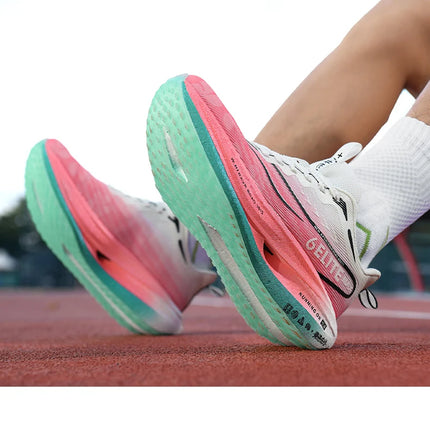 Zapatillas fluorescentes para correr CarbonBoard Marathon, deportivas para hombre, transpirables, cómodas zapatillas deportivas para mujer, suaves y resistentes al desgaste