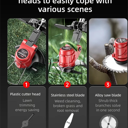 Cortacésped agrícola multifuncional, cortacésped eléctrico, máquina de deshierbe con batería de litio recargable para el hogar pequeño