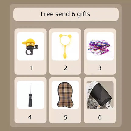 Trciclos de bebé, cochecito triciclo multifuncional 4 en 1 de alta calidad para niños de 2 a 4 años, regalos gratis para usted