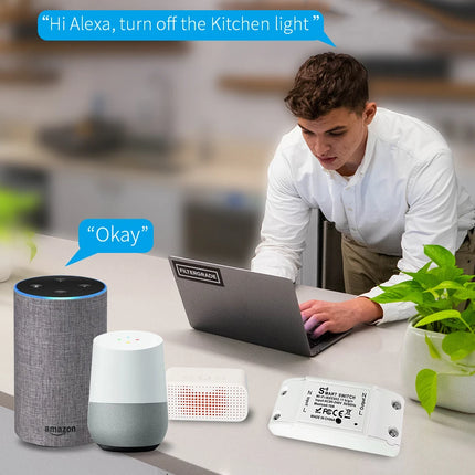 Interruptor Inteligente Tuya WiFi – Control de Luz Inalámbrico con App, Voz y Temporizador