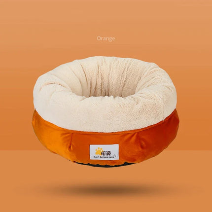 Cama de felpa de terciopelo para gatos, cesta para gatos, casa anidada, saco de dormir, perrera, camas cálidas de invierno, cojín para perros pequeños legowisko dla kota