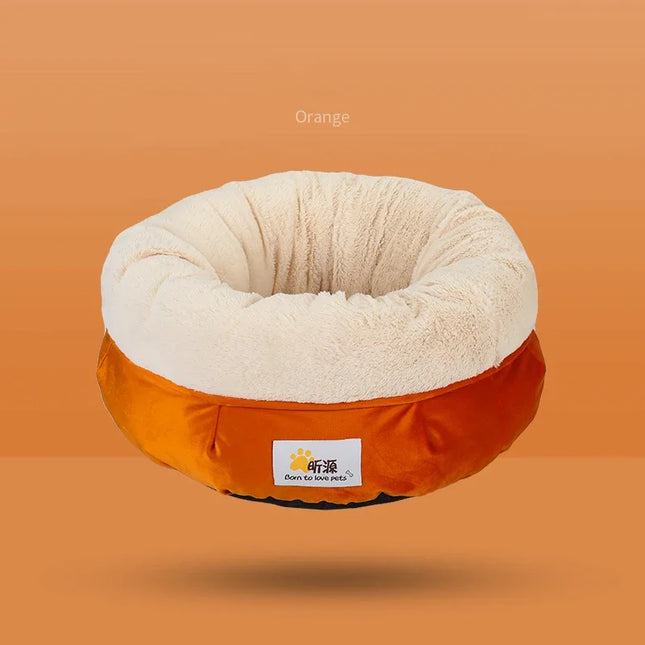 Cama de felpa de terciopelo para gatos, cesta para gatos, casa anidada, saco de dormir, perrera, camas cálidas de invierno, cojín para perros pequeños legowisko dla kota