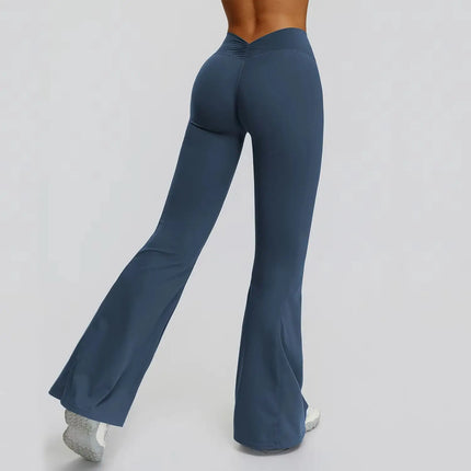 Bell-bottoms Pantalones de yoga con corte de bota de talle alto para mujer Leggings acampanados para entrenamiento y ropa casual Ropa deportiva cómoda y elegante