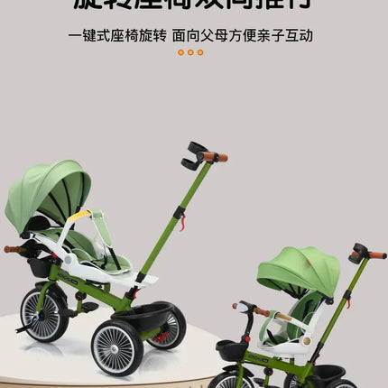 Nuevo Cochecito de bebé multifuncional 4 en 1 con cochecito de niño giratorio y reclinable de 1 a 6 años