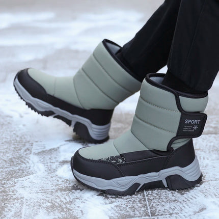 Botas de nieve para exteriores para niños, zapatos deportivos cómodos y cálidos de alta calidad, botas de algodón a la moda, zapatos de felpa antideslizantes para Otoño e Invierno