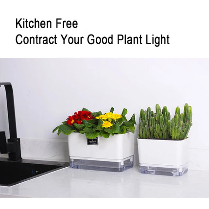 Nuevo Maceta de planta de autorriego, maceta de cuerda de algodón autoabsorbente de plástico magnético para maceta perezosa de dos pisos, suministros de jardín