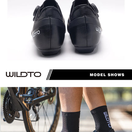 Zapatos de ciclismo WILDTO, zapatos de bicicleta de carretera para hombre, velocidad plana, nueva dureza9, zapatillas de ciclismo profesionales de fibra de vidrio, calzado con tacos SPD