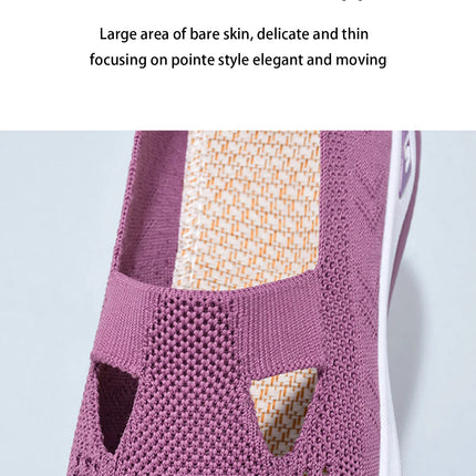 Zapatos de mujer, zapatillas transpirables de Color sólido, zapatillas informales de verano para mujer, zapatos informales de punto bajos, zapatos para mamá