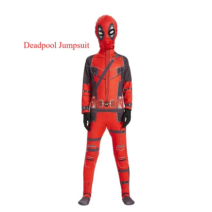 Disfraz de Deadpool para niños, regalos de superhéroe, mono de Deadpool, disfraces para niños, traje de superhéroes para niños, disfraz de Halloween para niños
