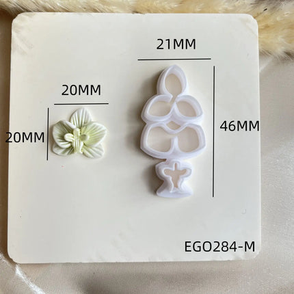 Cortador de arcilla polimérica, Mini molde de corte de orquídeas Phalaenopsis, herramienta de fabricación de pendientes de joyería de arcilla DIY de diseñador para arte cerámico