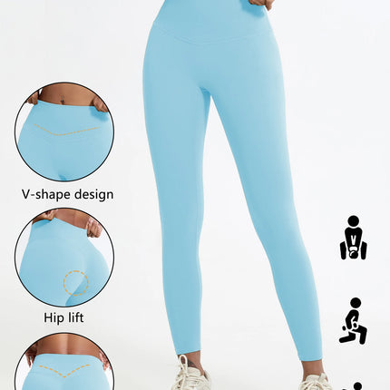 Hearuisavy-mallas de cintura alta de telas súper suaves, pantalones de Yoga para gimnasio de secado rápido, mallas de entrenamiento para correr, mallas deportivas de realce para mujer