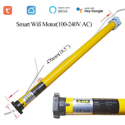 SmartMatters persianas opacas inalámbricas motorizadas para Windows Smart Zigbee Wifi Tuya Alexa Google Home Compatible