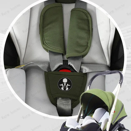 Sistema de viaje convertible 4 en 1: cochecito reversible con asiento y moisés para automóvil infantil, portabebés de recién nacido a niño pequeño