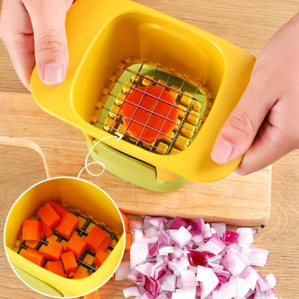Vegetable Chopper Onion Dicing Artifact French Fries Slicer Kitchen Gadget Cucumber Potato Slicer Fruit Veggie Cutting Tool