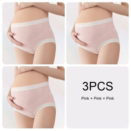 Bragas cómodas y transpirables de cintura alta, vestidos de maternidad suaves para mujeres embarazadas, bragas de realce, ropa para mujeres embarazadas, pantalones, 3 uds.