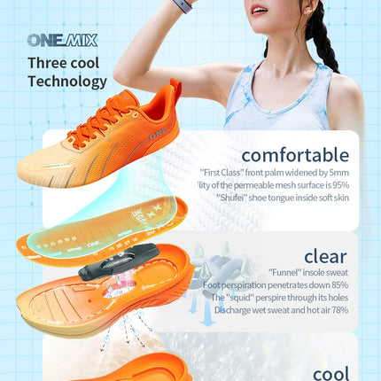 ¡Novedad de ONEMIX! Zapatillas de correr para hombre, zapatillas deportivas antideslizantes para mujer