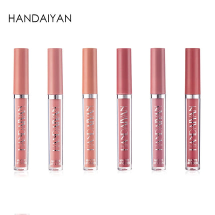 HANDAIYAN 6 uds juego de pintalabios maquillaje para mujeres taza antiadherente impermeable cosméticos de larga duración maquillaje coreano lápiz labial mate