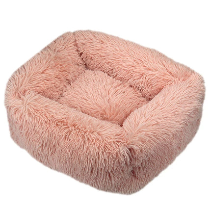 Cama rectangular de felpa para perros, estera cálida de invierno, cama para perros y gatos pequeños, medianos y grandes, perrera, cojín para gatos, accesorios para sofá para mascotas